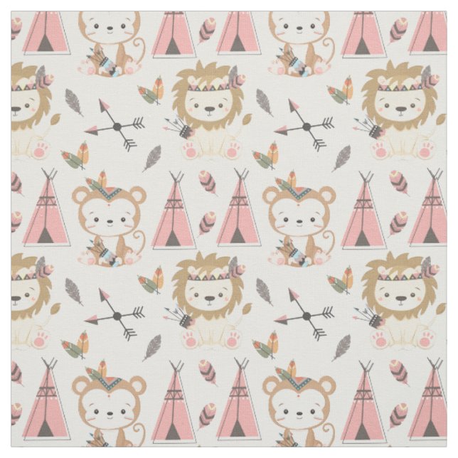 Niedliche Tiere Stoff (Muster)