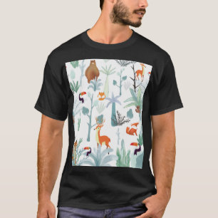 Niedliche Tiere: Tropischer Walddoodle. T-Shirt