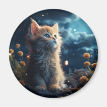 Niedliche Tiere unter dem Sternenhimmel