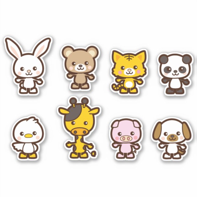 niedliche Tiere Vinyl Sticker