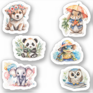 Niedliche Tiere Vinyl Stickers Aufkleber