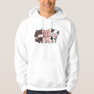 Niedliche Tiere von Rinderpferden für Kinder Hoodie