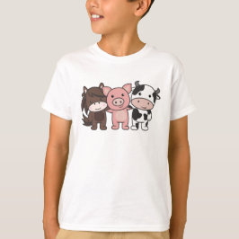 Niedliche Tiere von Rinderpferden für Kinder T-Shirt