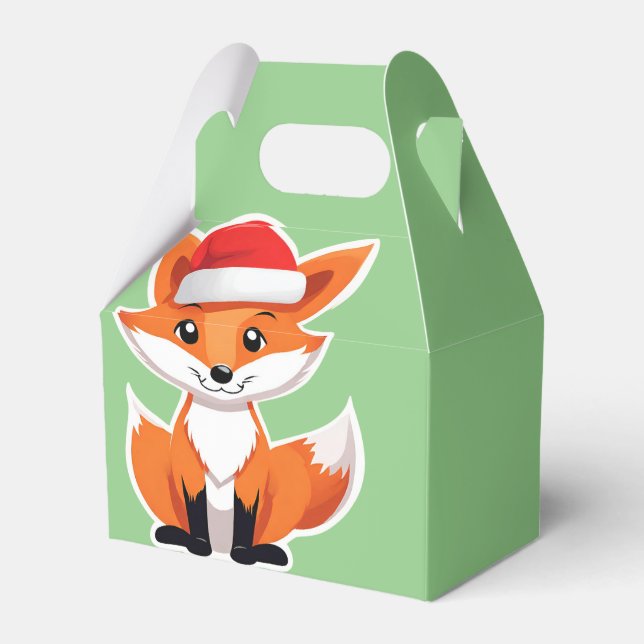 Niedliche Tiere Winter Fox Weihnachten Weihnachten Geschenkschachtel (Vorderseite)