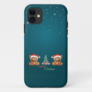 Niedliche Tiere Winterbär Weihnachtsbaum Case-Mate iPhone Hülle
