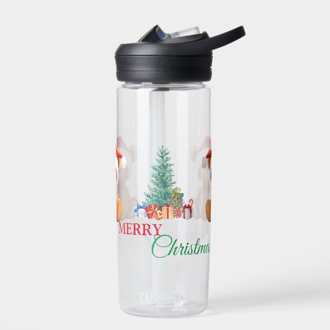 Niedliche Tiere Winterbär Weihnachtsbaum Trinkflasche (Links)