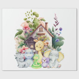 Niedliche Tiere Wrapping Paper Geschenkpapier