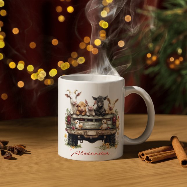 Niedliche Tierfarm auf Kaffeetasse (Von Creator hochgeladen)