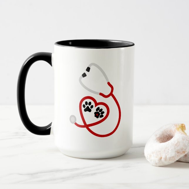 Niedliche Tierfreunde geben den Namen Tasse (Mit Donut)