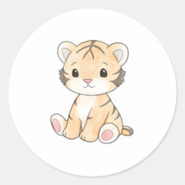 Niedliche Tiger Cub Sticker Adortable Wildlife Ani