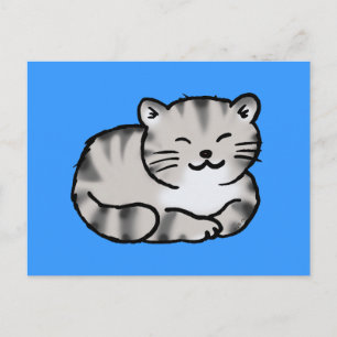 niedliche Tigerkatze Postkarte