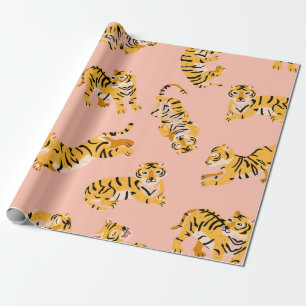 Niedliche Tigermuster Geschenkpapier