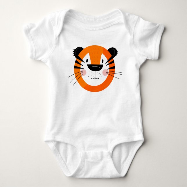 Niedliche Tigerschaukel Baby Strampler (Vorderseite)