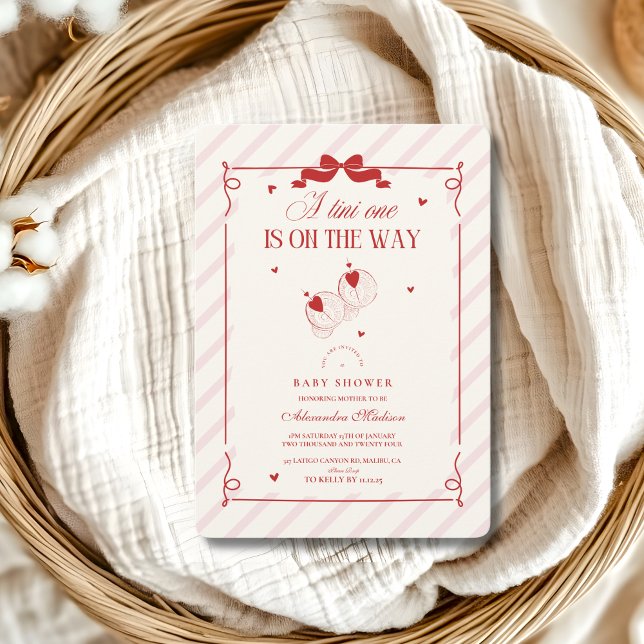 Niedliche Tini One ist auf dem Weg Babydusche Einladung (Von Creator hochgeladen)