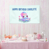 Niedliche Tintenfischkreatur Geburtstag