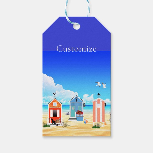 Niedliche Tiny Beach Shacks Thunder_Cove Geschenkanhänger (Vorderseite)