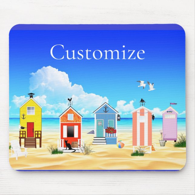 Niedliche Tiny Beach Shacks Thunder_Cove Mousepad (Vorne)