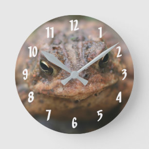 Niedliche Toad Face Nature Runde Wanduhr