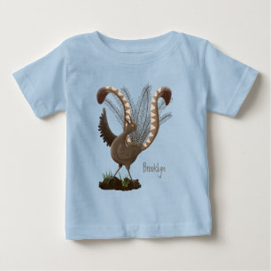 Niedliche tolle lyrebird Cartoon Illustration Baby T-shirt