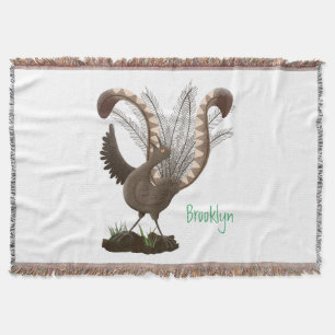 Niedliche tolle lyrebird Cartoon Illustration Decke