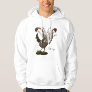 Niedliche tolle lyrebird Cartoon Illustration Hoodie