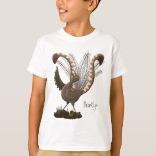 Niedliche tolle lyrebird Cartoon Illustration T-Shirt