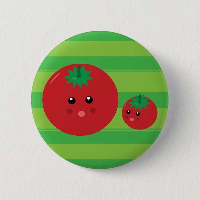 Niedliche Tomate Button (Vorderseite)