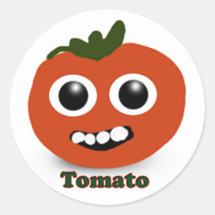 Niedliche Tomate Runder Aufkleber