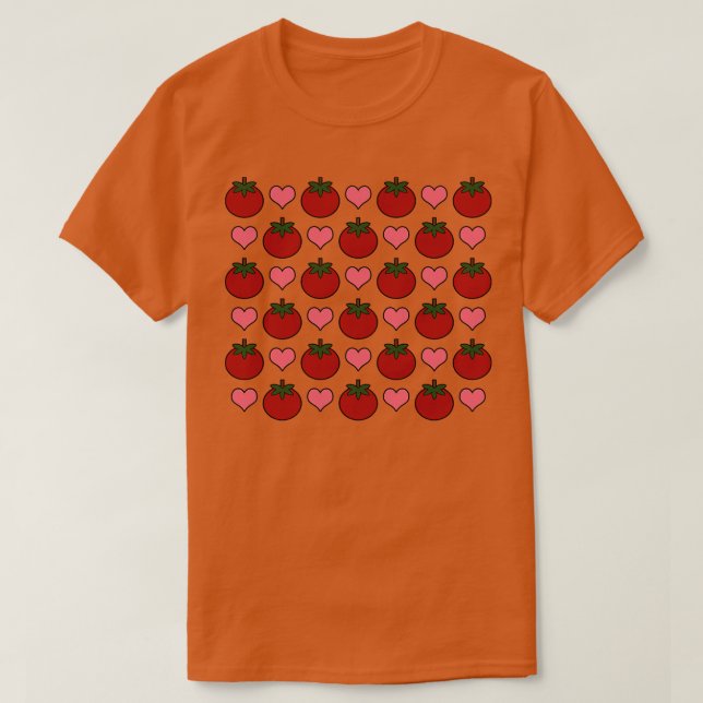 Niedliche Tomaten und Herz T-Shirt (Design vorne)