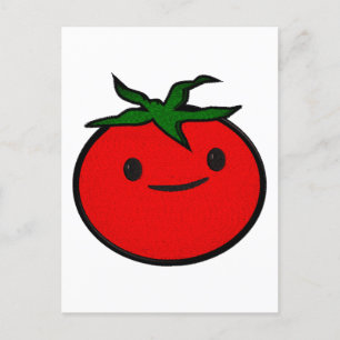 Niedliche Tomatenstickerei Postkarte