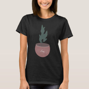 Niedliche Topfpflanze mit individuellem Namen T-Shirt