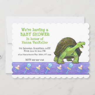Niedliche Tortoise Baby Dusche Einladung