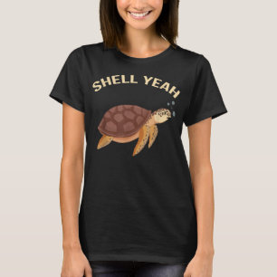 Niedliche Tortoise & Sea Turtle Muschel Yeah World T-Shirt