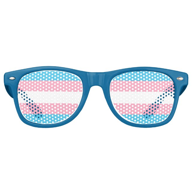 Niedliche Transgender-Flag-Sonnenbrille Partybrille (Vorderseite)