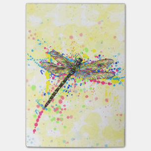 Niedliche trendige gürtelfarbene Spritzer Dragonfl Post-it Klebezettel