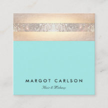 Niedliche trendige Sequin und Goldstreifen Türkis