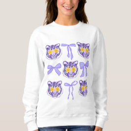 Niedliche trendy Coquette Bows und Tigers Louisian Sweatshirt