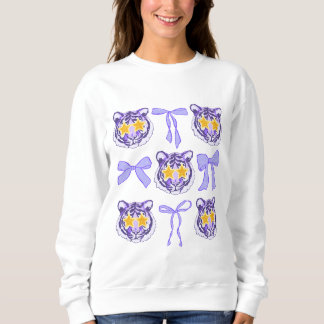 Niedliche trendy Coquette Bows und Tigers Louisian Sweatshirt