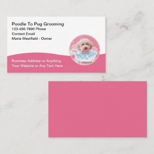 Niedliche Trendy Dog Grooming Business Cards Visitenkarte