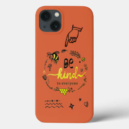 Niedliche Trendy Doodles Black Gold Bee Orange Case-Mate iPhone Hülle