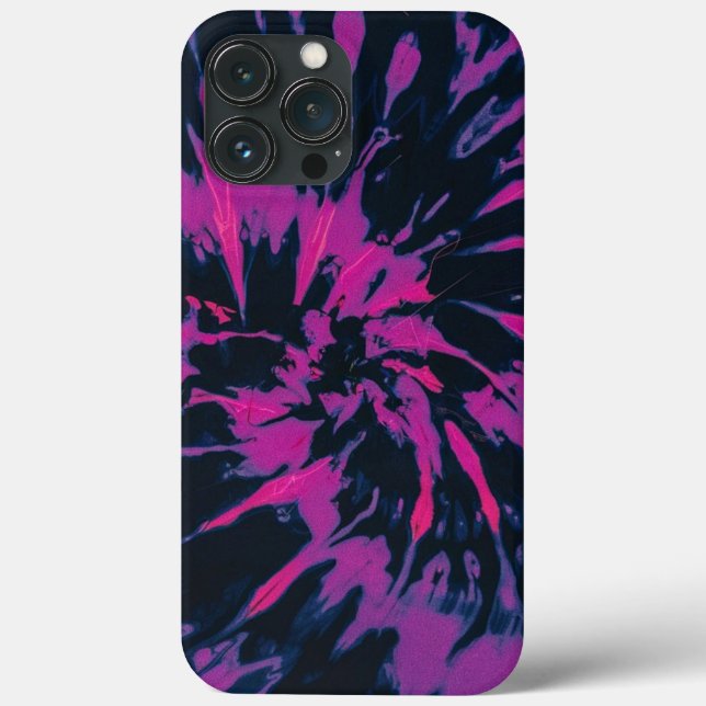 Niedliche Trendy Gefärbte Krawatte Lila Black Case-Mate iPhone Hülle (Rückseite)