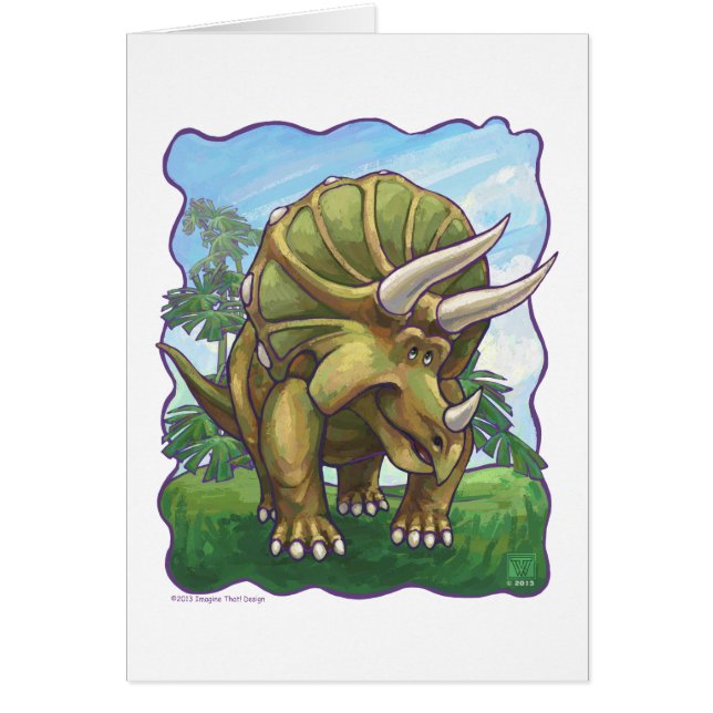 Niedliche Triceratops Kunst Geschenke und Zubehör (Vorne)
