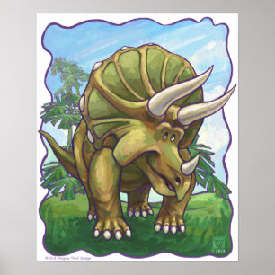Niedliche Triceratops Kunst Geschenke und Zubehör Poster
