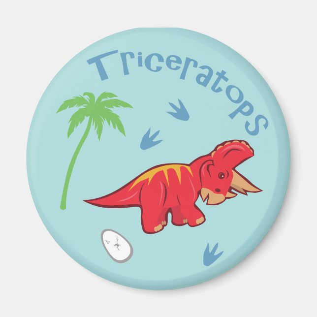 Niedliche Triceratops Magnet (Vorne)