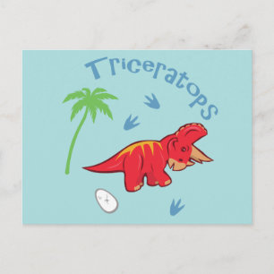 Niedliche Triceratops Postkarte