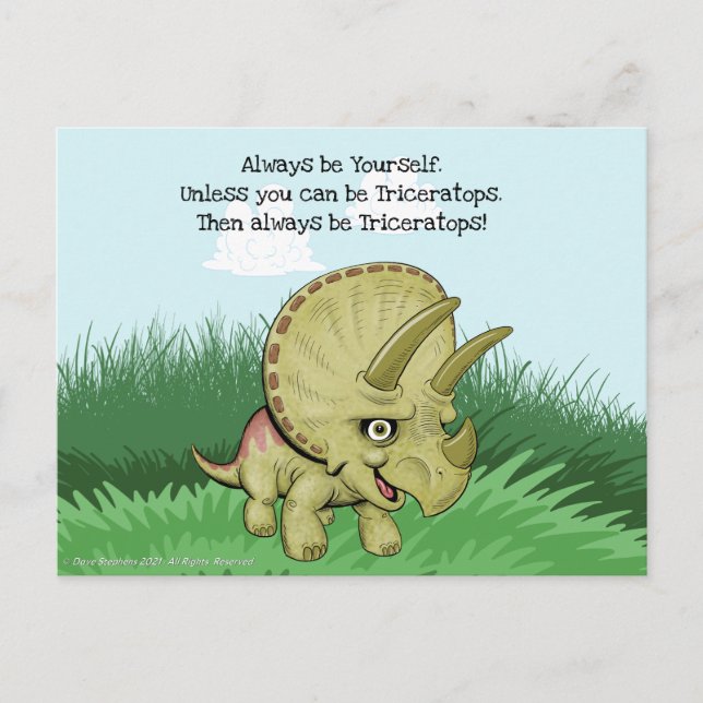 Niedliche Triceratops Postkarte (Vorderseite)