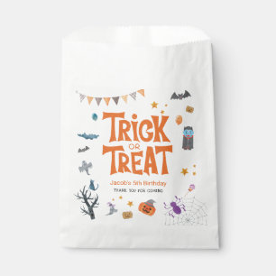Niedliche Trick- oder Treatursfeier 5. Geburtstags Geschenktütchen