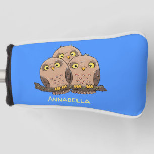 Niedliche Trio-Cartoon-Abbildung Golf Headcover