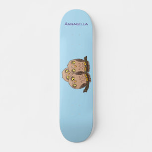 Niedliche Trio-Cartoon-Abbildung Skateboard