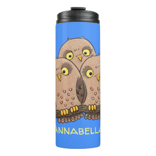 Niedliche Trio-Cartoon-Abbildung Thermosbecher